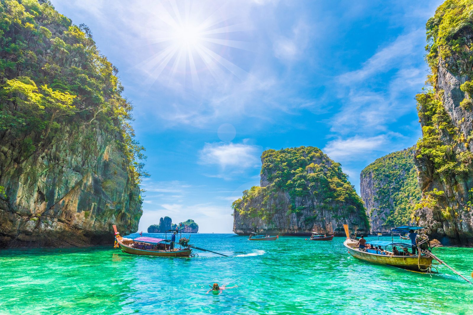 View of Loh Samah Bay, Phi Phi island, Thailand